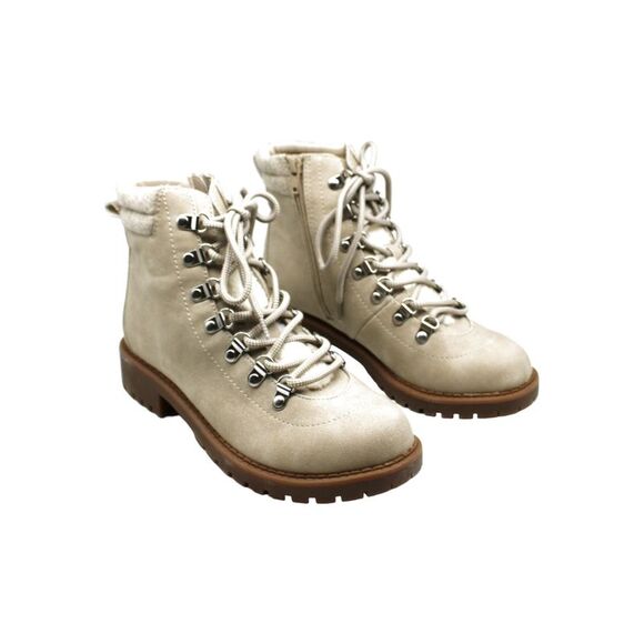 STYLE & COMPANY Shoes - STYLE & COMPANY Womens Beige Up Back Pull-Tab Maariah Block Heel Booties 5.5 M